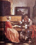 Gabriel Metsu Man and Woman Sitting at the Virginal oil painting reproduction